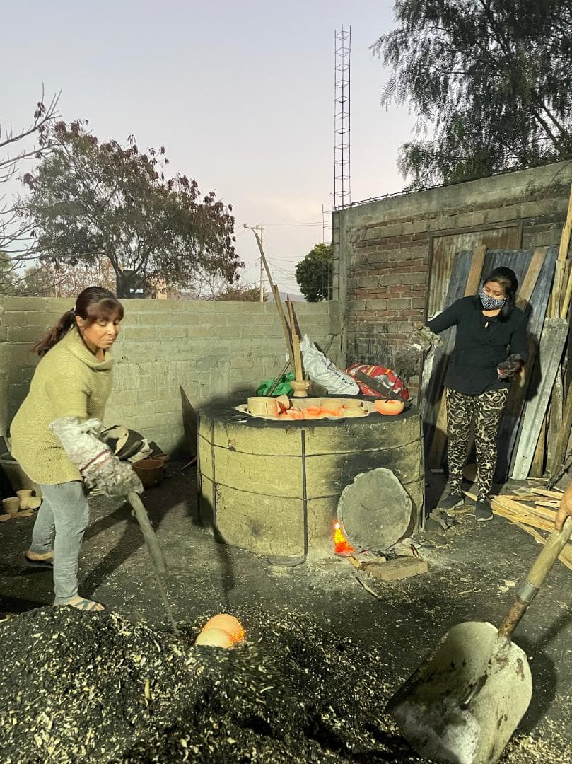 ハート型 メキシコ 黒陶器 皿 ハンドメイド コラソン Corrazon