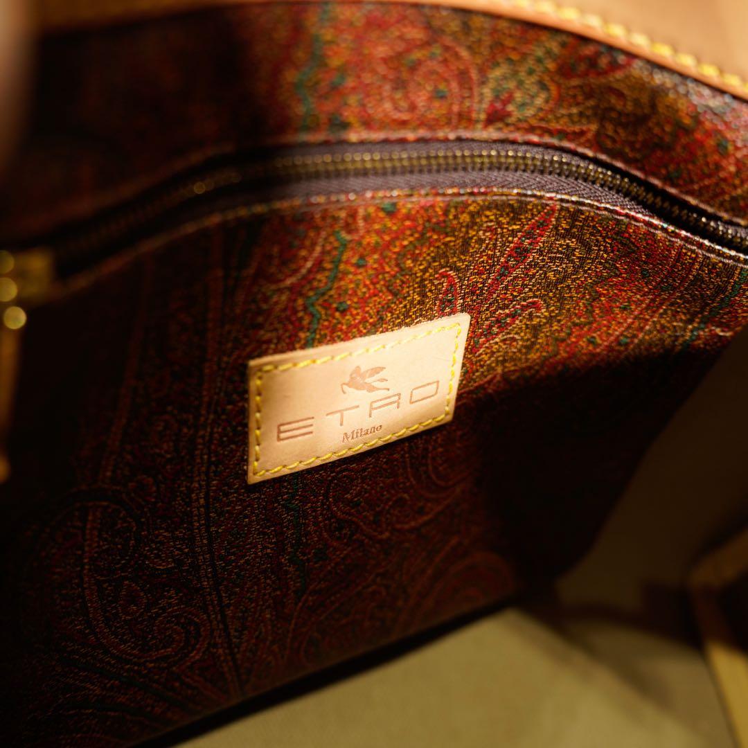 ETRO エトロペイズリー柄デザインボストンバッグ