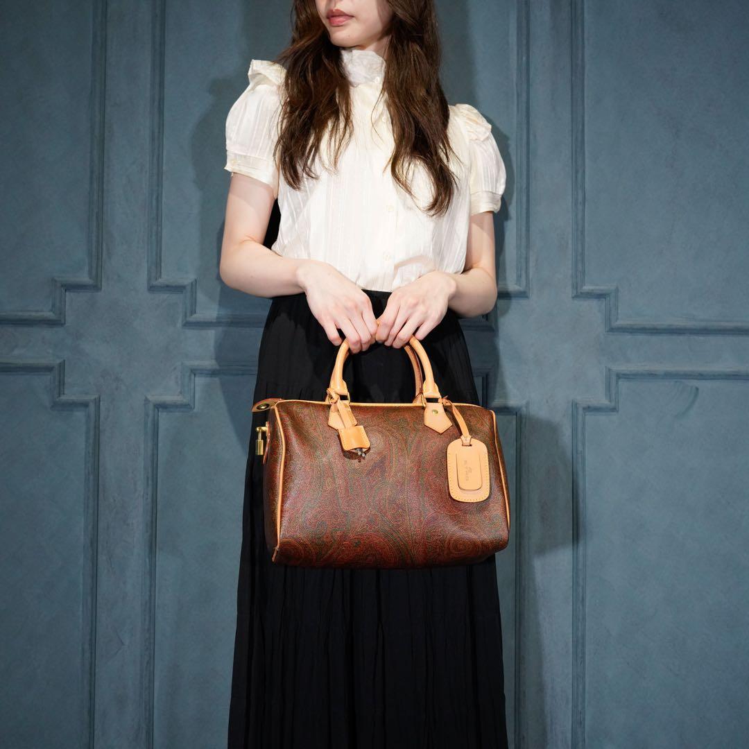 ETRO エトロペイズリー柄デザインボストンバッグ