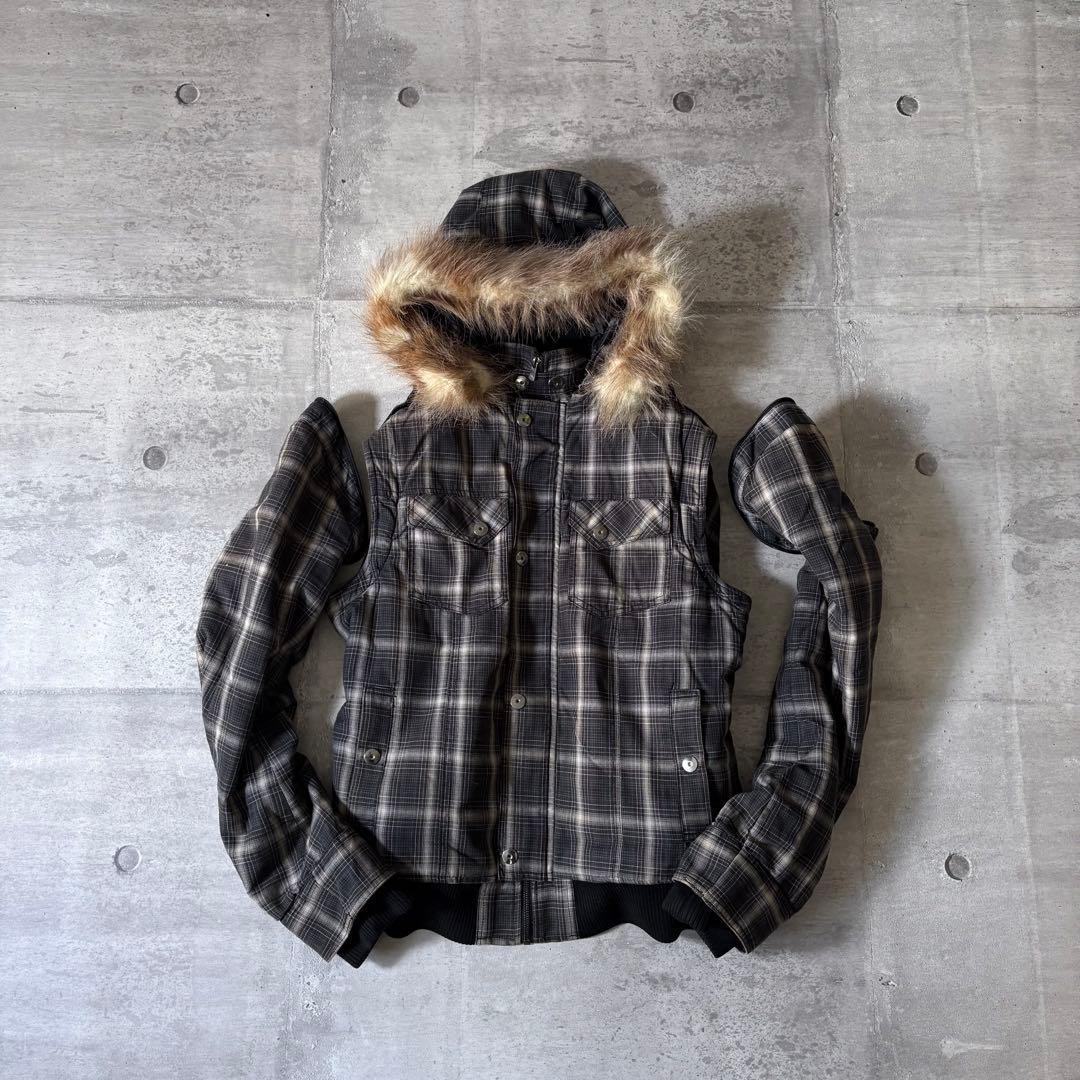 ジャケット・アウター 00s archive ombre check far blouson y2k