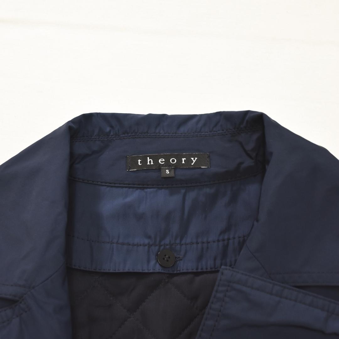 【人気】 【上質】 セオリー ライナー付き トレンチコート S ネイビー ♪