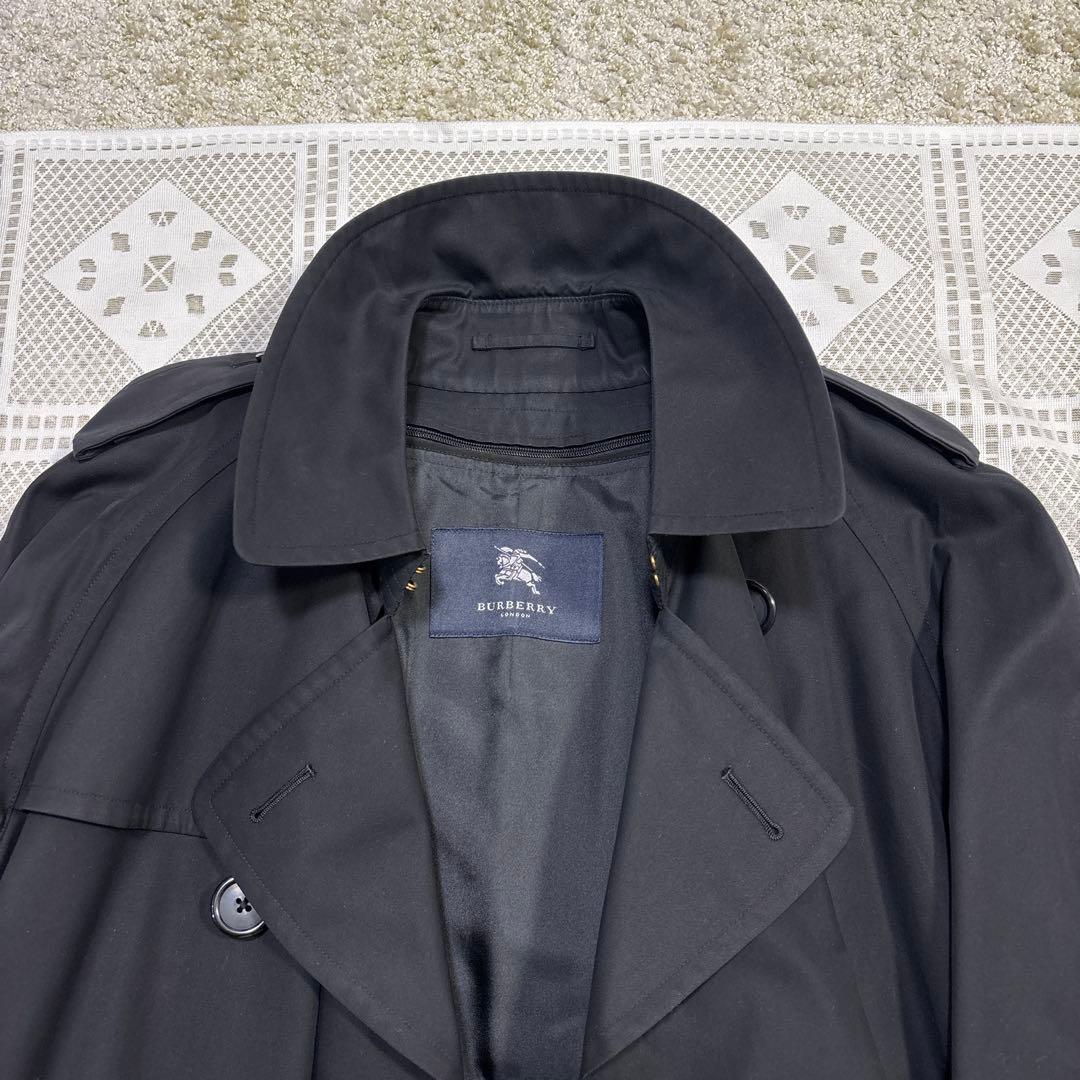[美品]バーバリーロンドン　ブラック トレンチコート ダブル Burburry