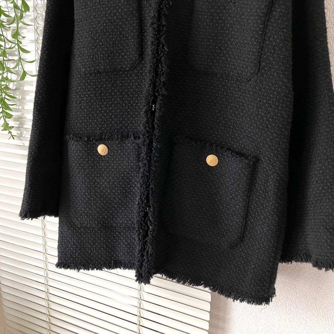 L'ESSAGE GIOLICAツイードBIGジャケット 黒