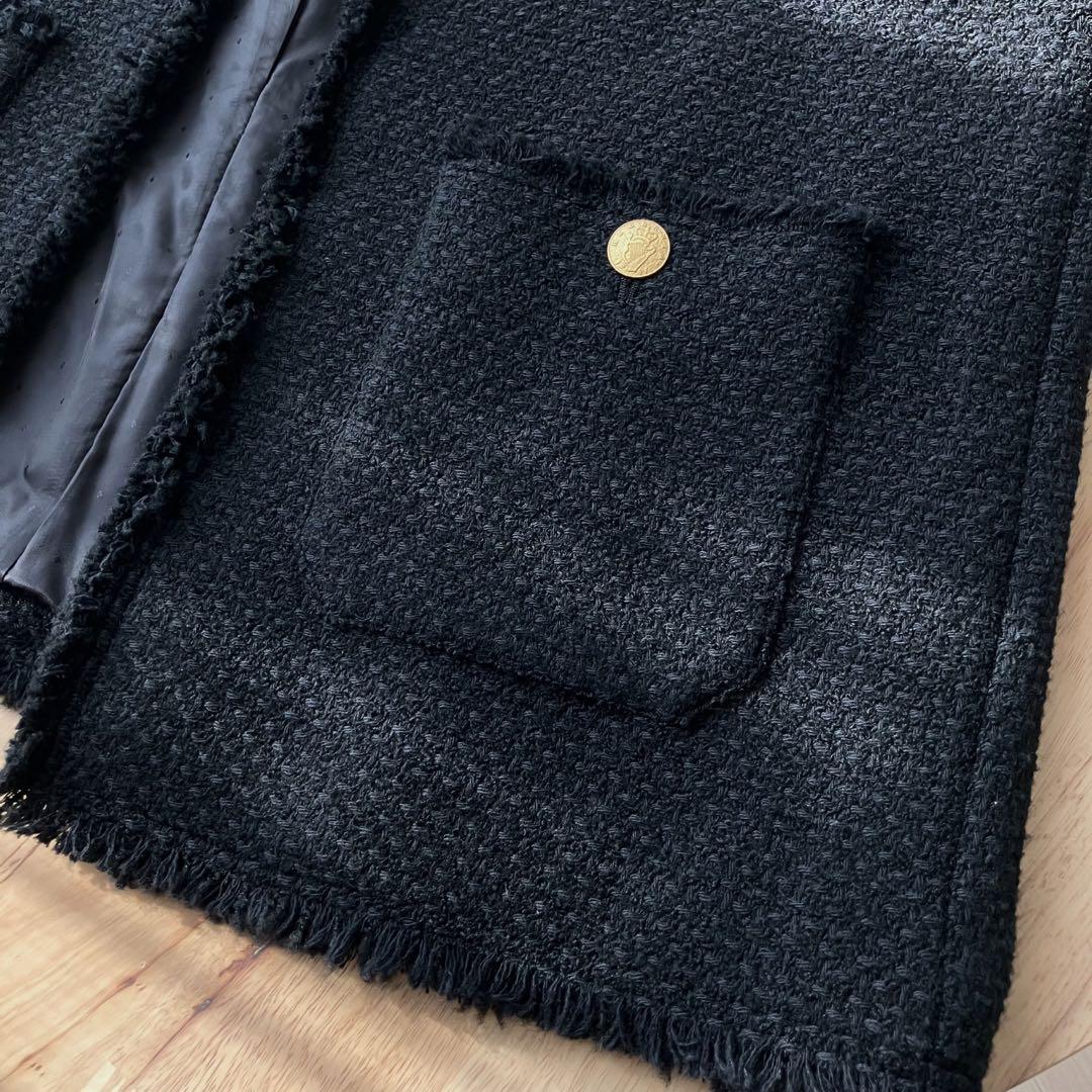 L'ESSAGE GIOLICAツイードBIGジャケット 黒