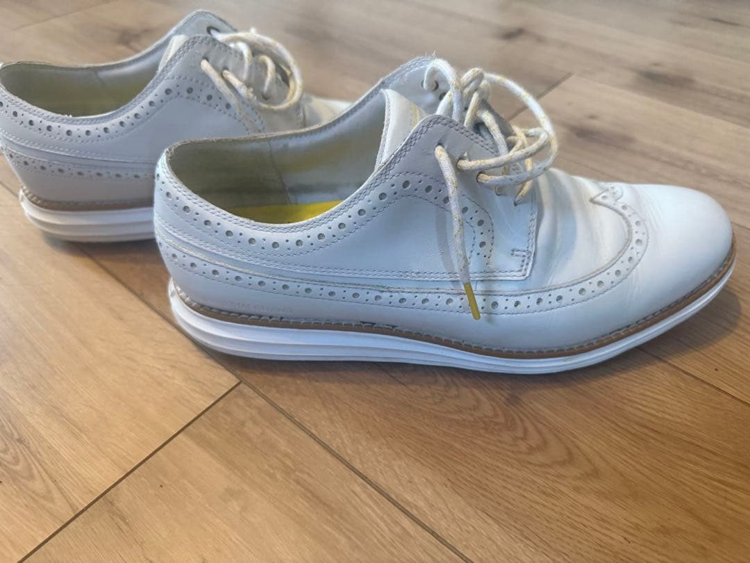 ウィングチップ ゴルフシューズ ホワイト