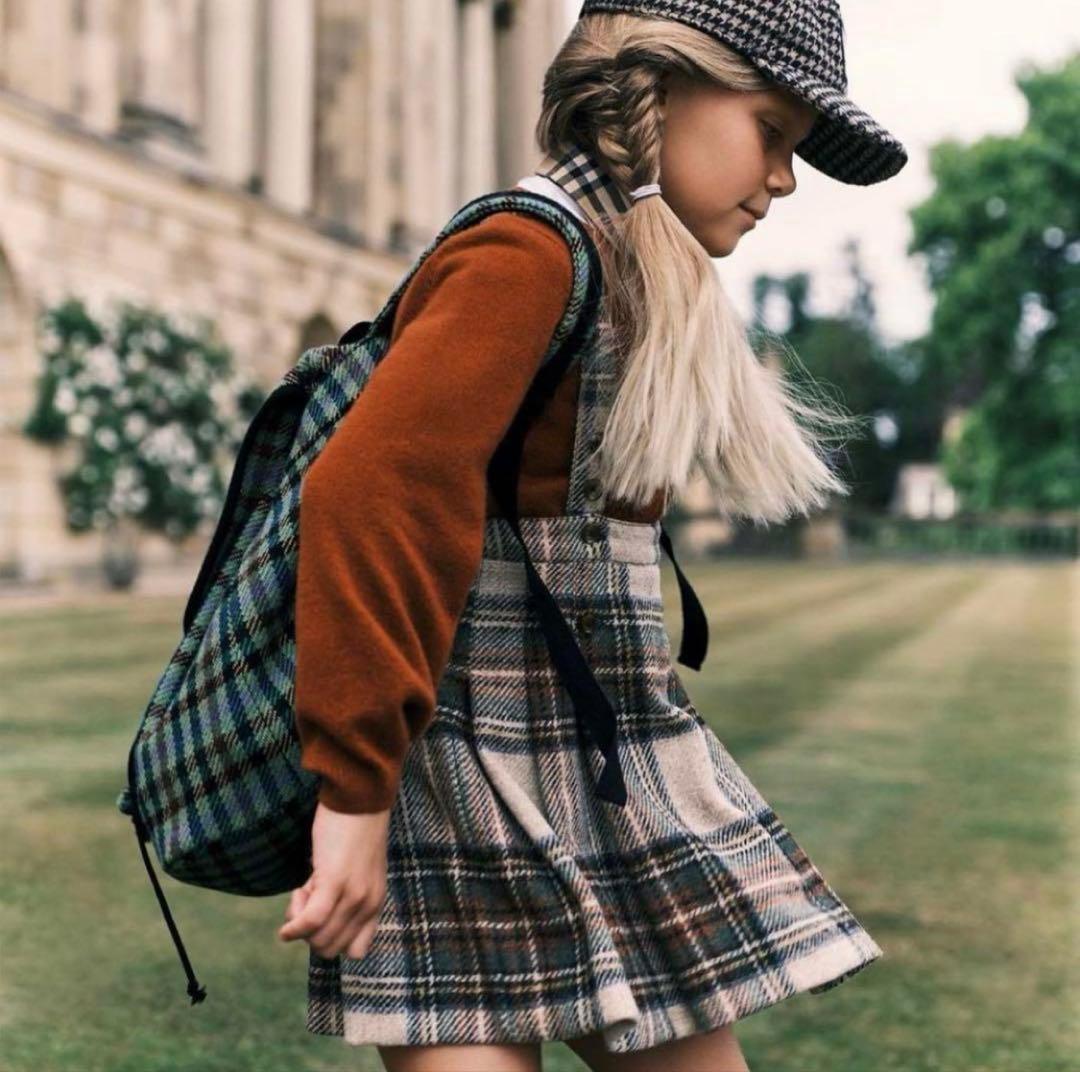 スカート Caramel HEDERA SKIRT GOLD CHECK 8Y