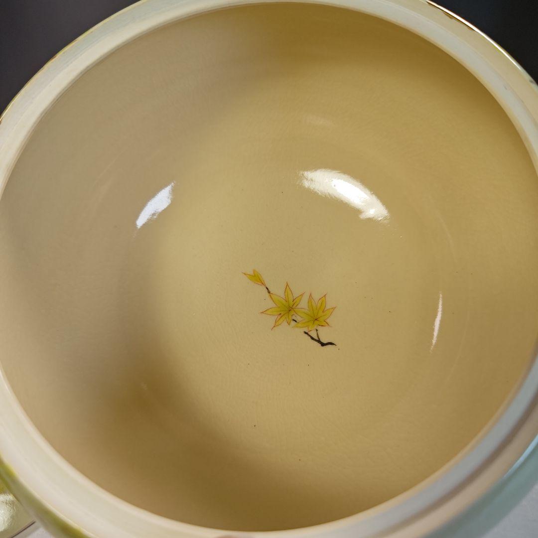 イ835 水指『平安　善昇造』『緑紅葉　水指　共箱』もみじ　茶道具