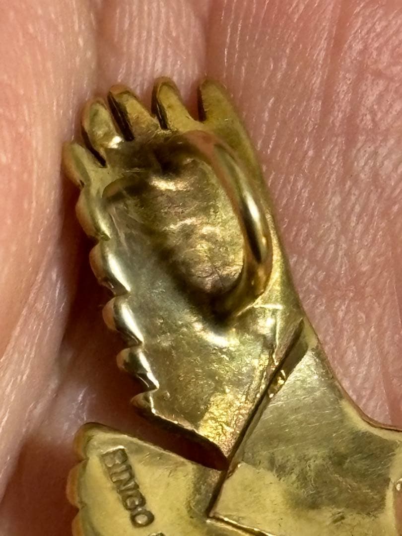 ビンゴブラザーズK18ターコイズ付ミニイーグルトップ数原龍友着用不用品出品