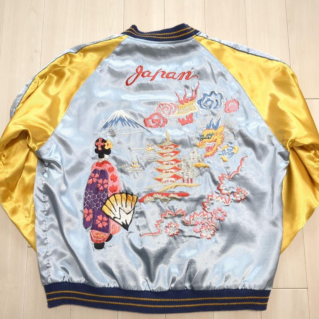 美品 テーラー東洋 スカジャン 舞妓 五重塔 リバーシブル スカル Lサイズ