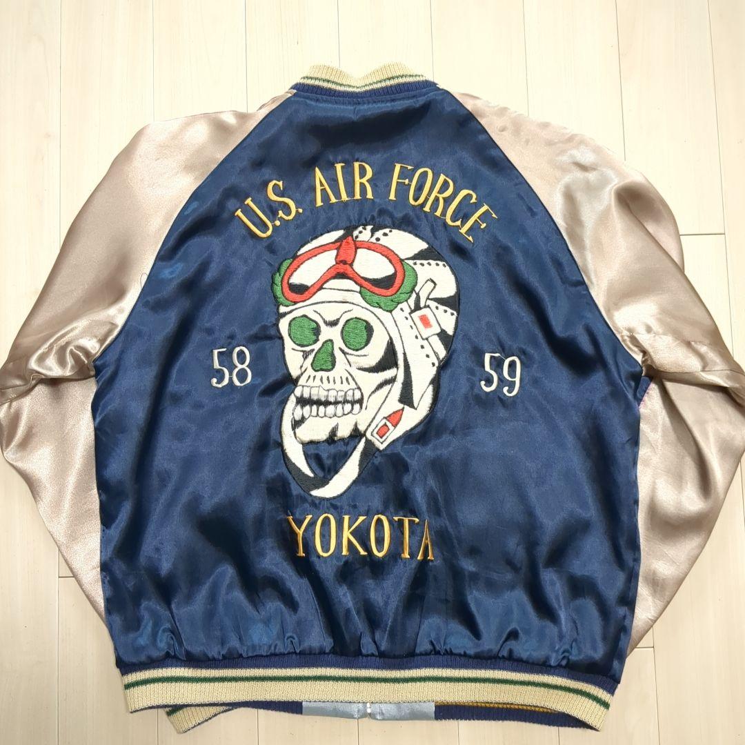 美品 テーラー東洋 スカジャン 舞妓 五重塔 リバーシブル スカル Lサイズ