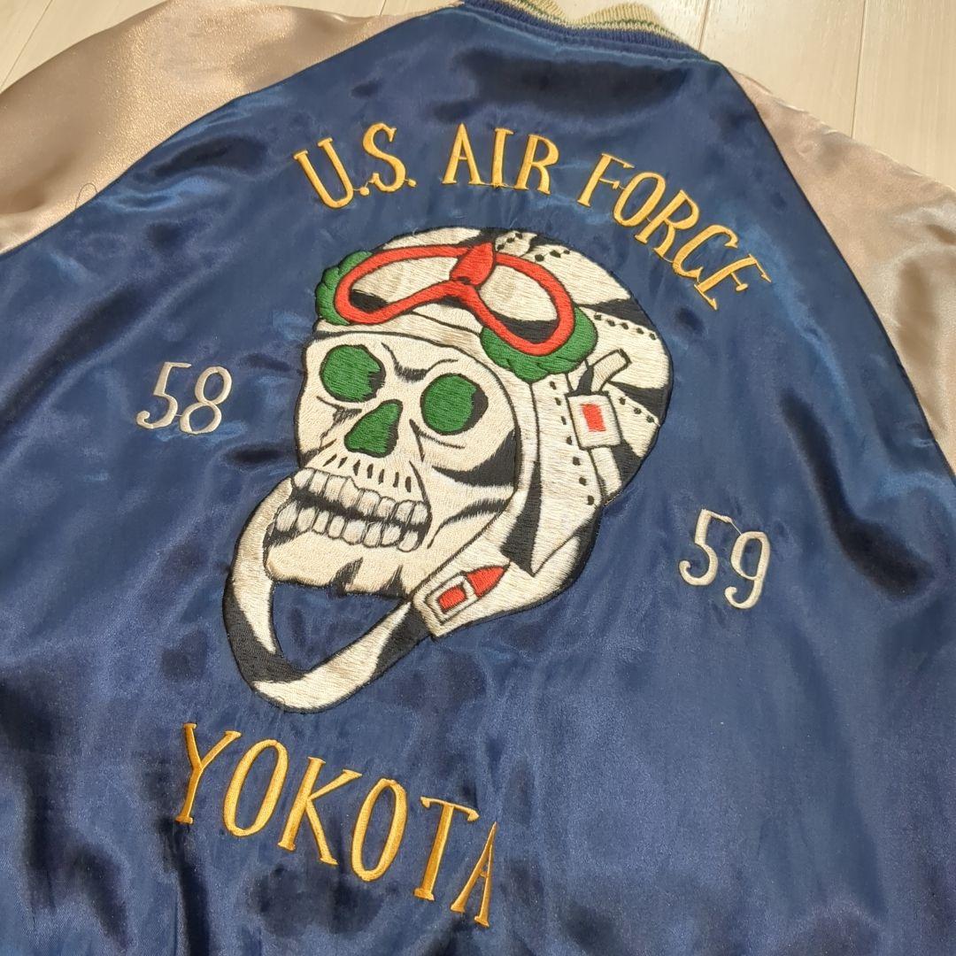 美品 テーラー東洋 スカジャン 舞妓 五重塔 リバーシブル スカル Lサイズ