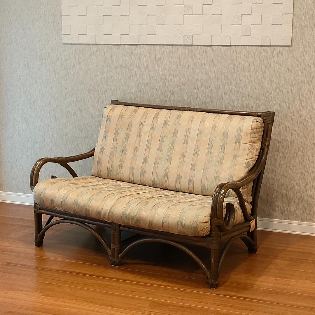 美品　KOSUGA　MEHITABEL　コスガ　アジアン家具　2人掛けソファ