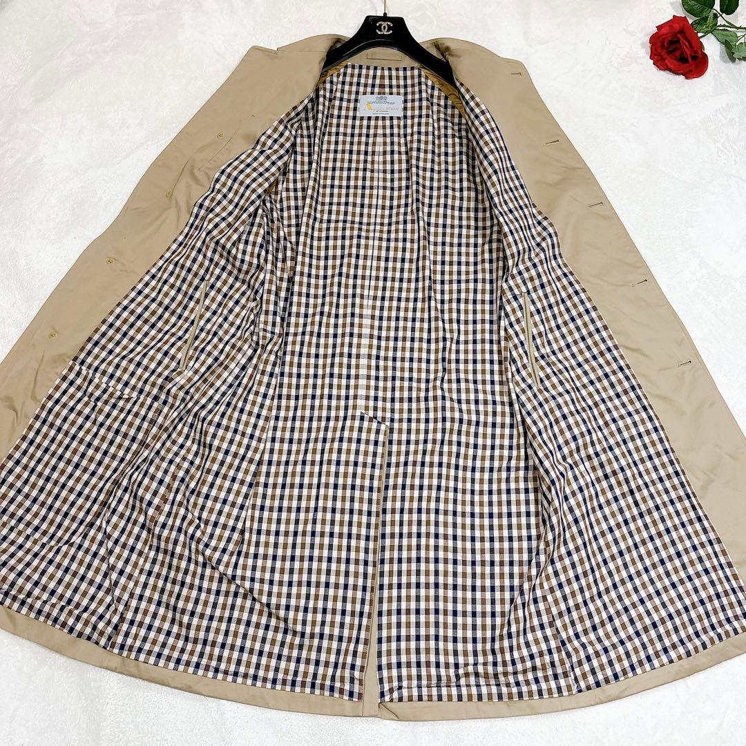 ほぼ未使用✨　アクアスキュータム　ステンカラーコート　ベージュ　メンズ　XL