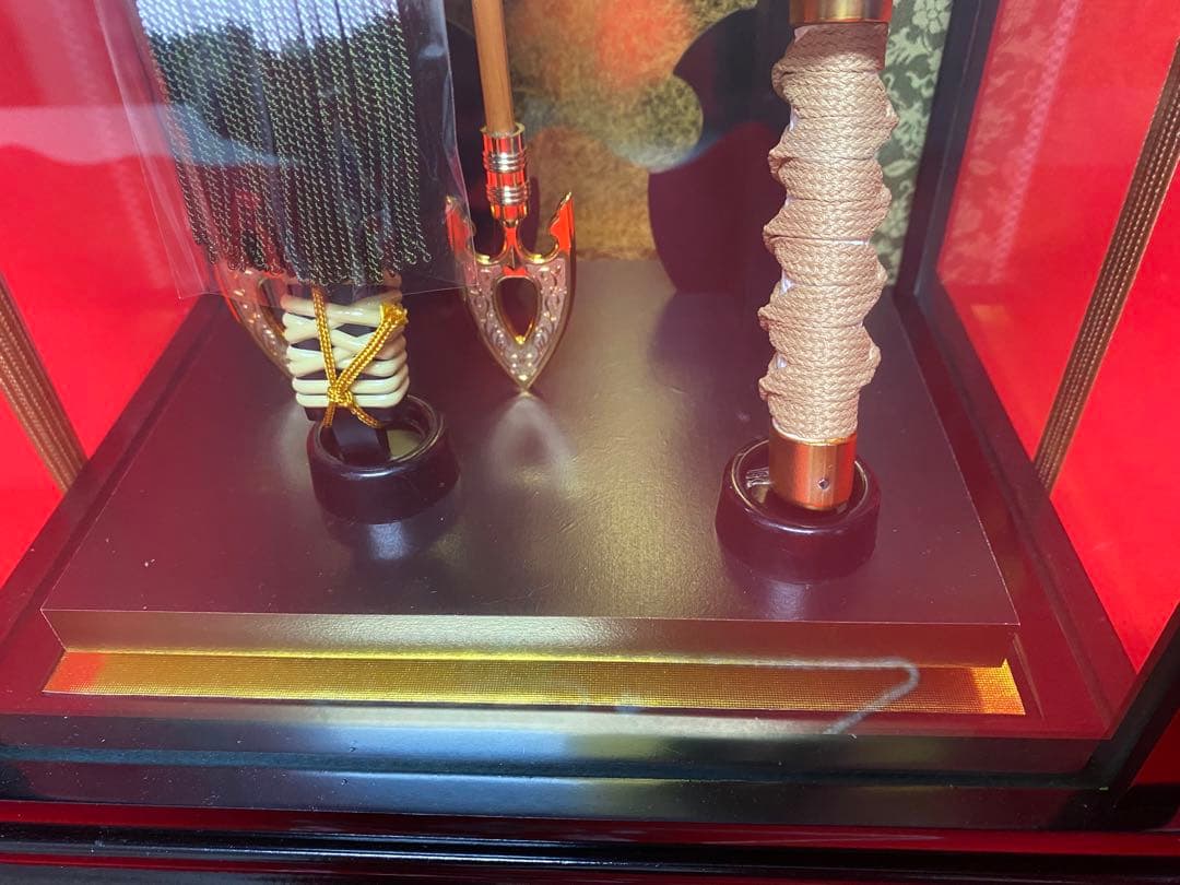 東京久月　破魔弓　豊１３号　ガラスケース・間口約２４×奥行約１９×高さ約４７㎝