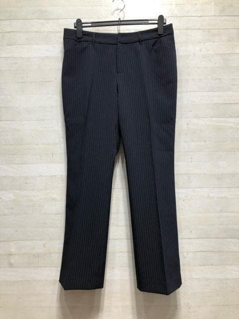 新品☆17号LL♪紺ストライプ♪2パンツスーツ♪ビジネスパンツスーツ☆Q429