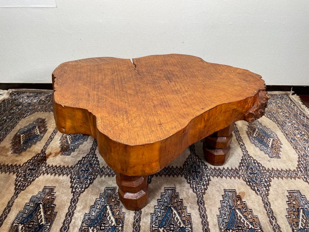 天然木 無垢材 切り株 ローテーブル プリミティブ ナチュラル サイドテーブル