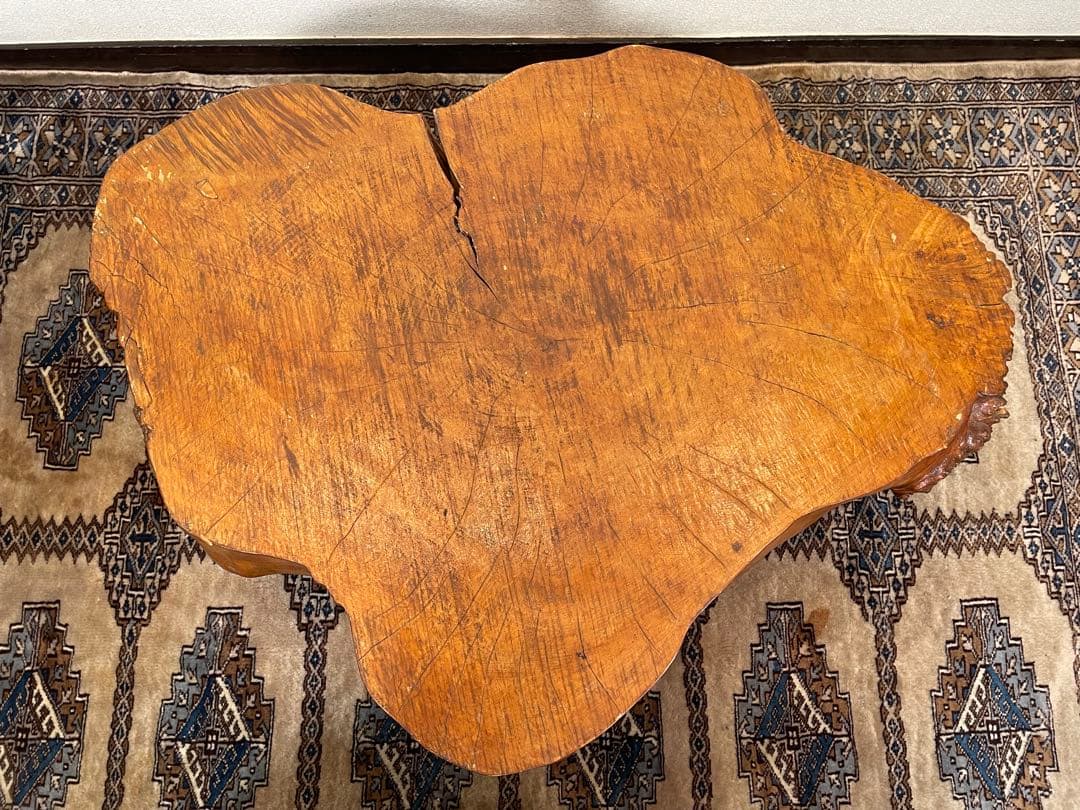 天然木 無垢材 切り株 ローテーブル プリミティブ ナチュラル サイドテーブル