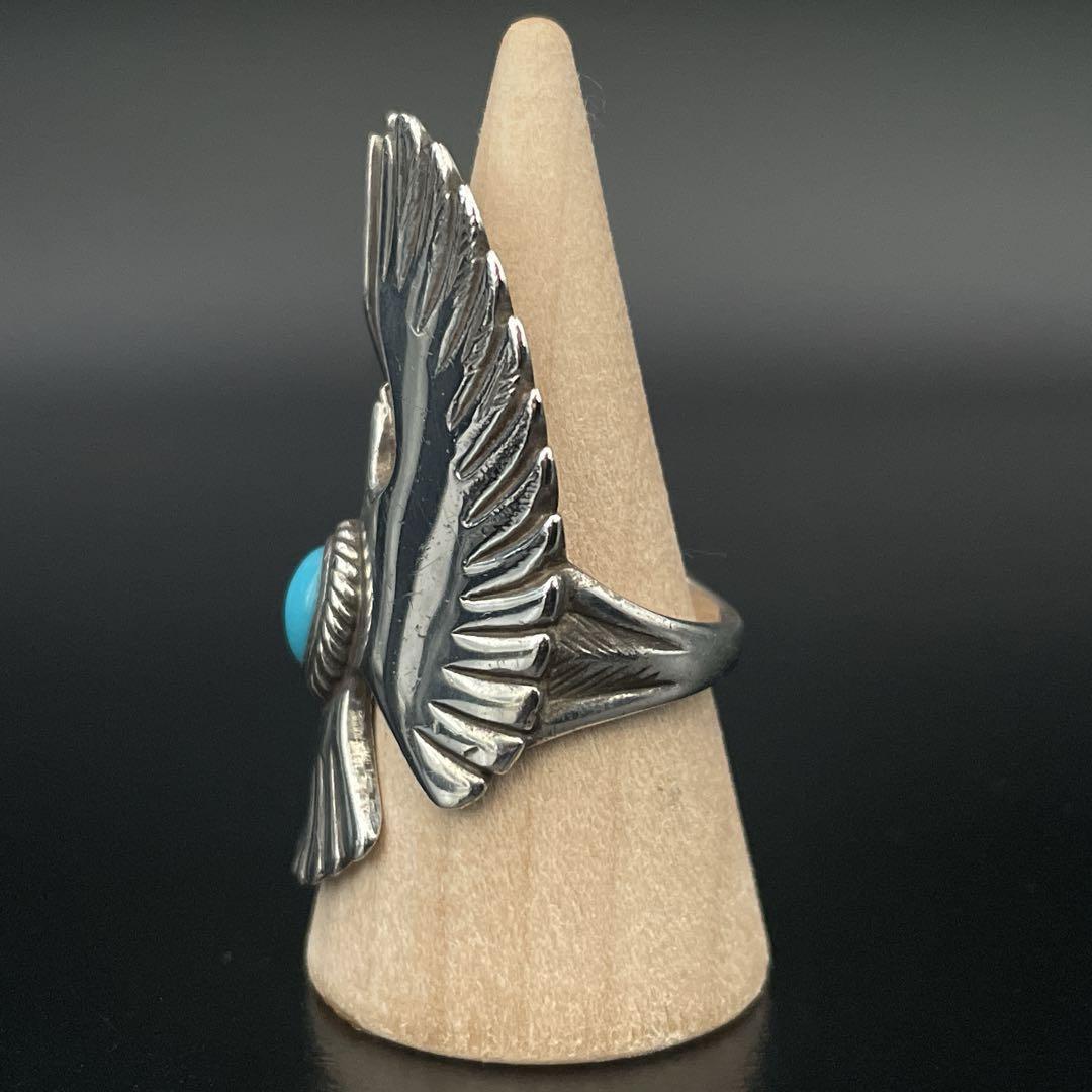 TADY&KING イーグルリング 銀縄 ターコイズ 指輪　金縄　シルバーリング