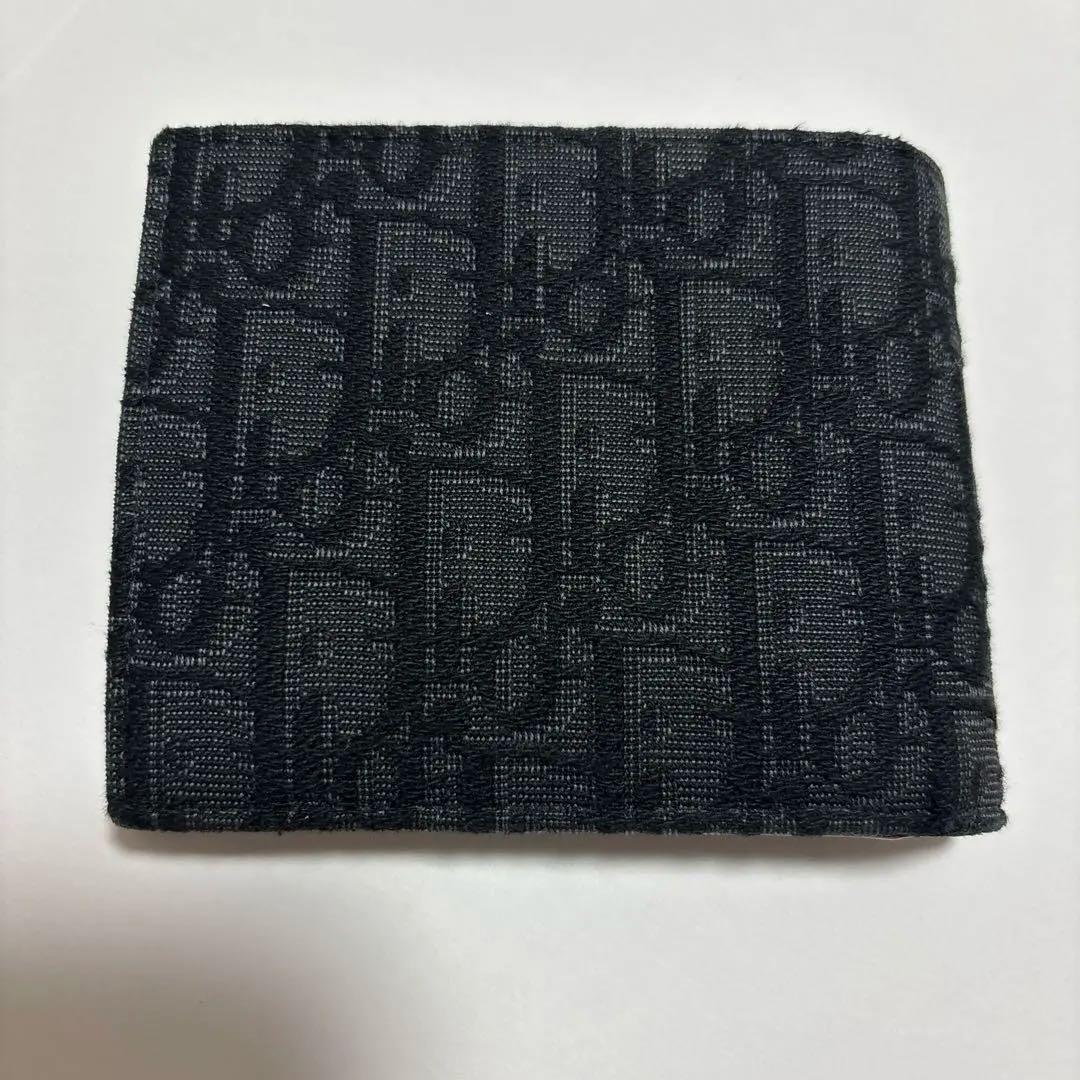 ディオール メンズ 折り財布 オブリーク ジャガード ブラック　正規品