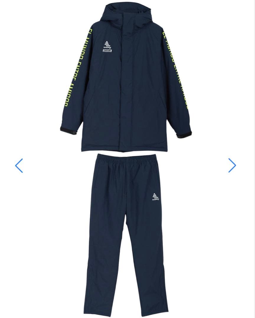 スボルメ　SVOLME 発熱中綿ウォーマー上下セット Lサイズ ネイビー