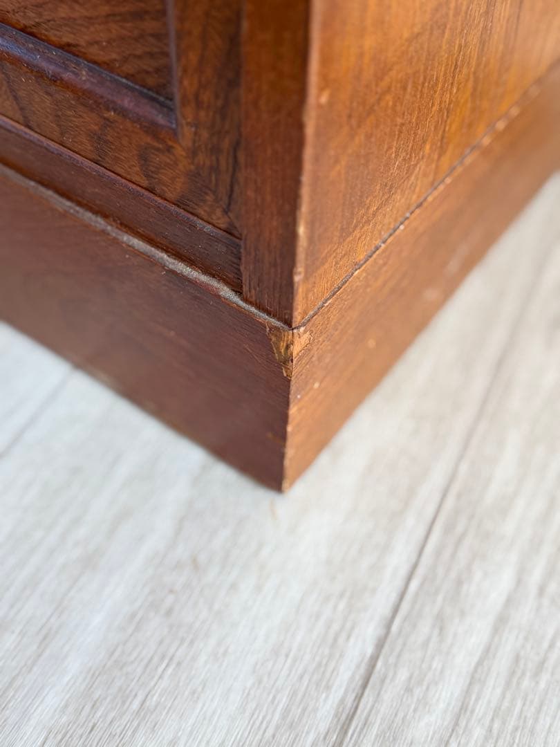 欅材 水屋箪笥 茶箪笥 ガラス飾り棚 レトロ 木製 アンティーク 日本製 古家具