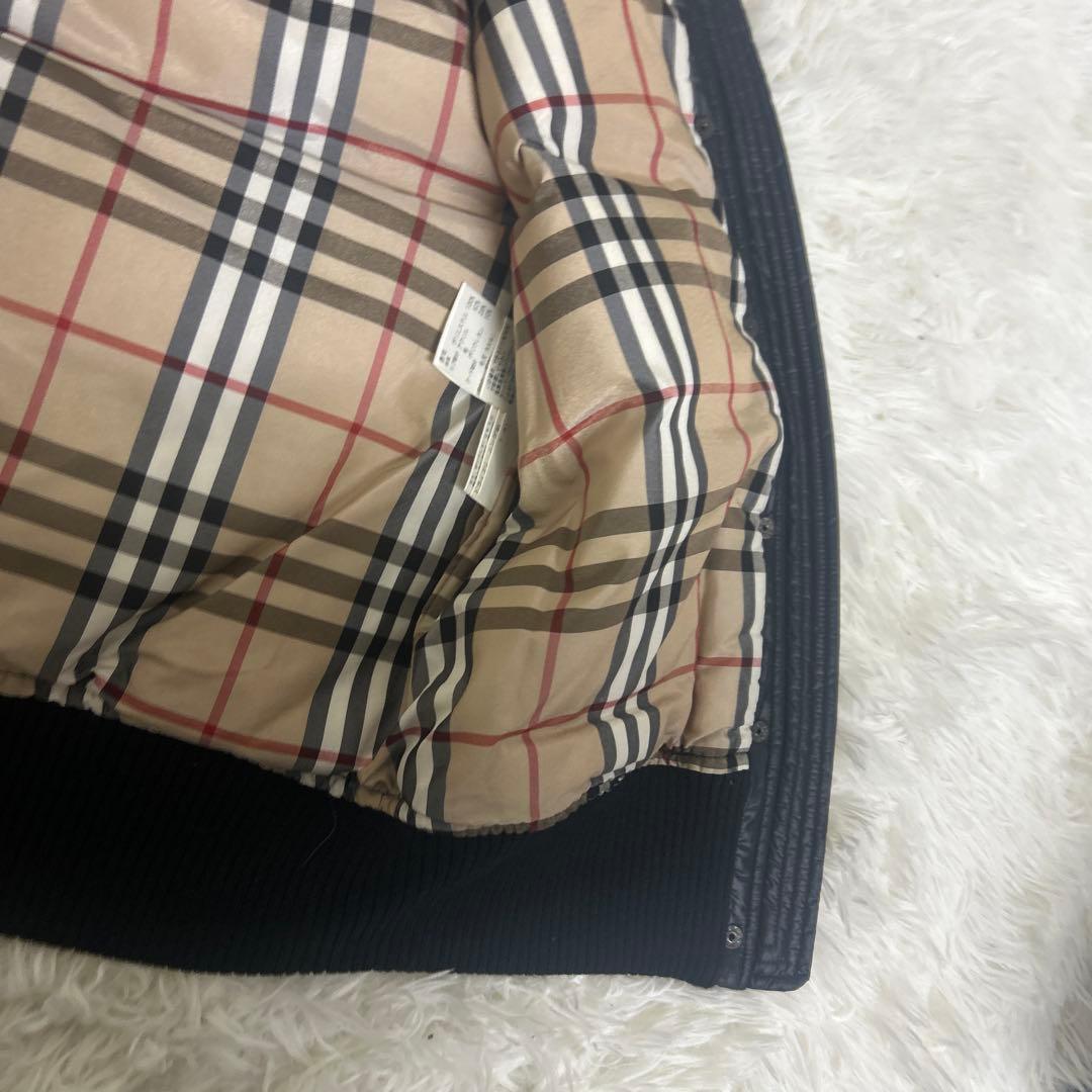 極美品　バーバリー ブルーレーベル ダウン ベスト メガチェック リアルファー