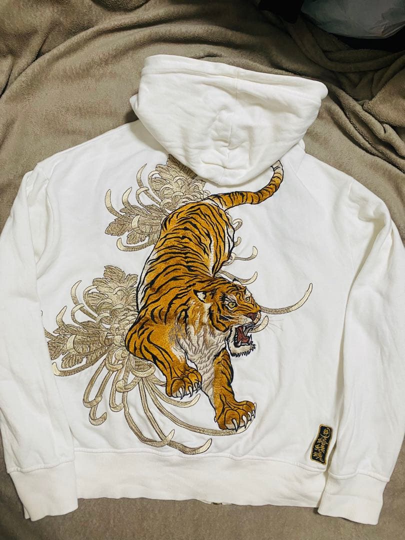 虎 絡繰魂 日本限定 パーカー スカジャン vintage unisex