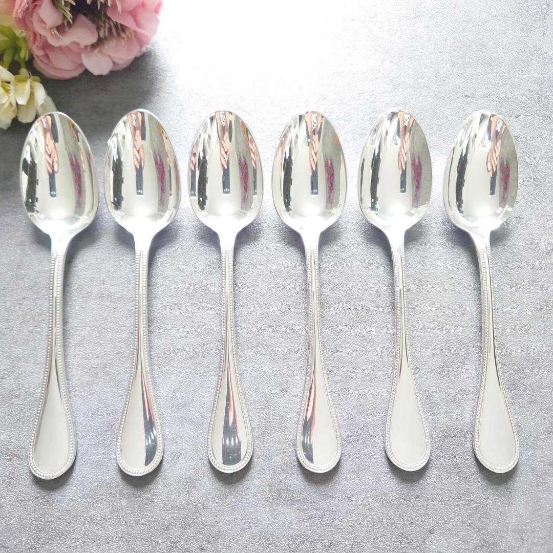 美品 クリストフル パール コーヒースプーン 6点