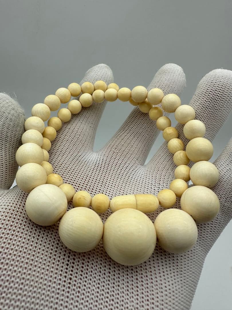 ネックレスまとめ売り　象牙風 象牙調 アイボリーカラー 合計 11点 326g