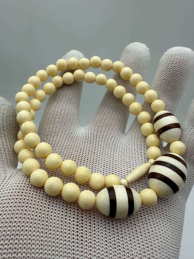 ネックレスまとめ売り　象牙風 象牙調 アイボリーカラー 合計 11点 326g