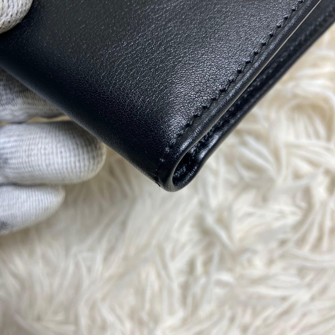 【未使用】 ブルガリ フォールドウォレット レザーブラック 付属品完備