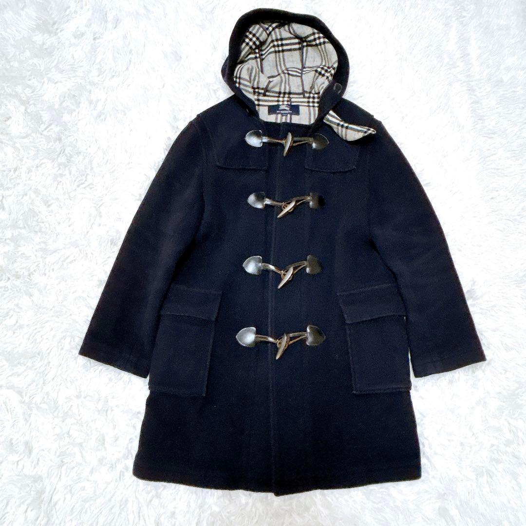 バーバリーロンドン ダッフルコート ノバチェック ネイビー 160A 通勤 通学