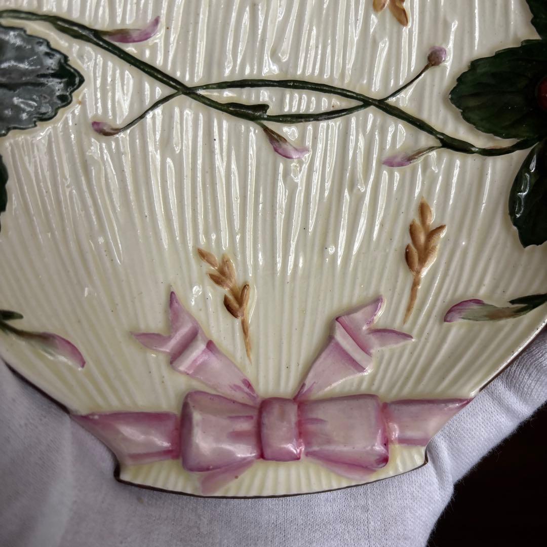 【超希少】ウェッジウッド マジョリカ ストロベリー＆リボン サンデーディッシュ