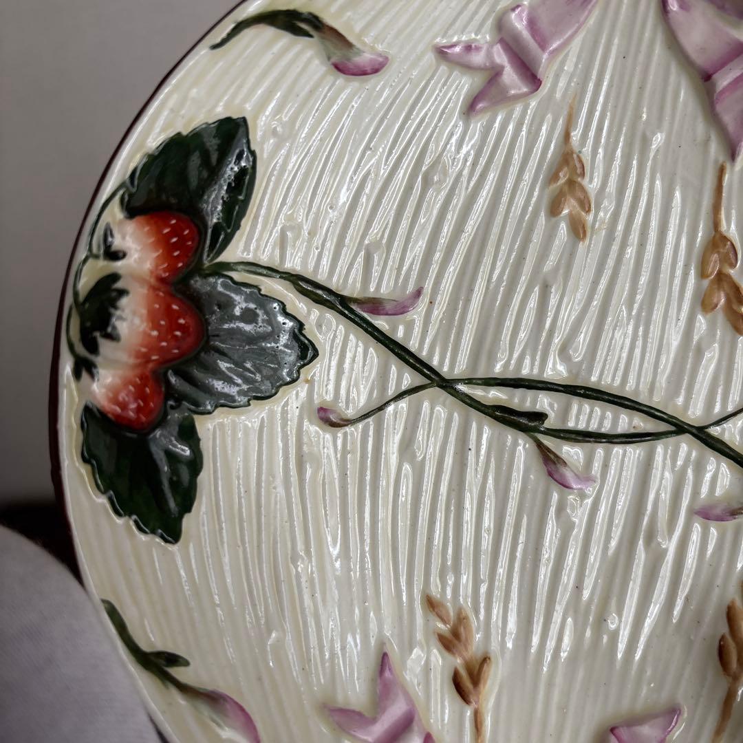 【超希少】ウェッジウッド マジョリカ ストロベリー＆リボン サンデーディッシュ