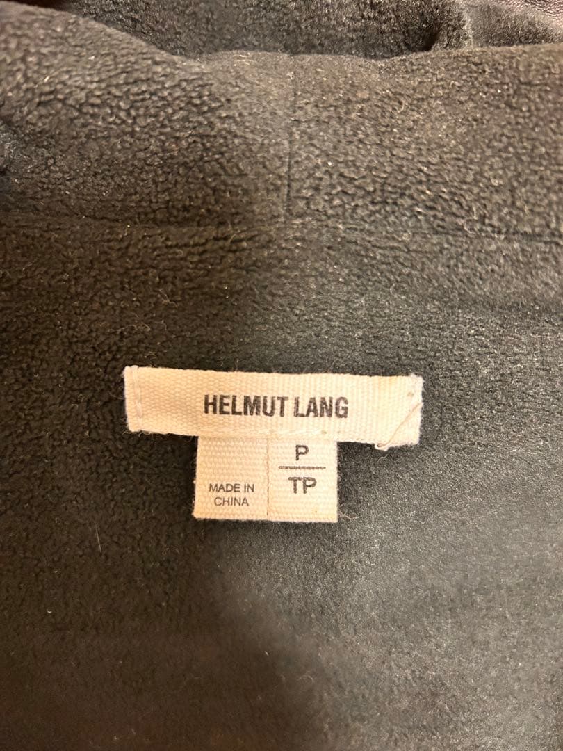 HELMUT LANG フード付きレザージャケット P/TP