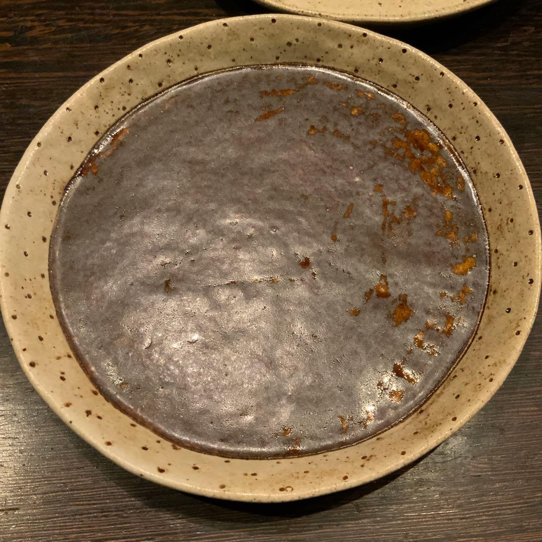 金成潤子 ドット模様 皿2枚セット