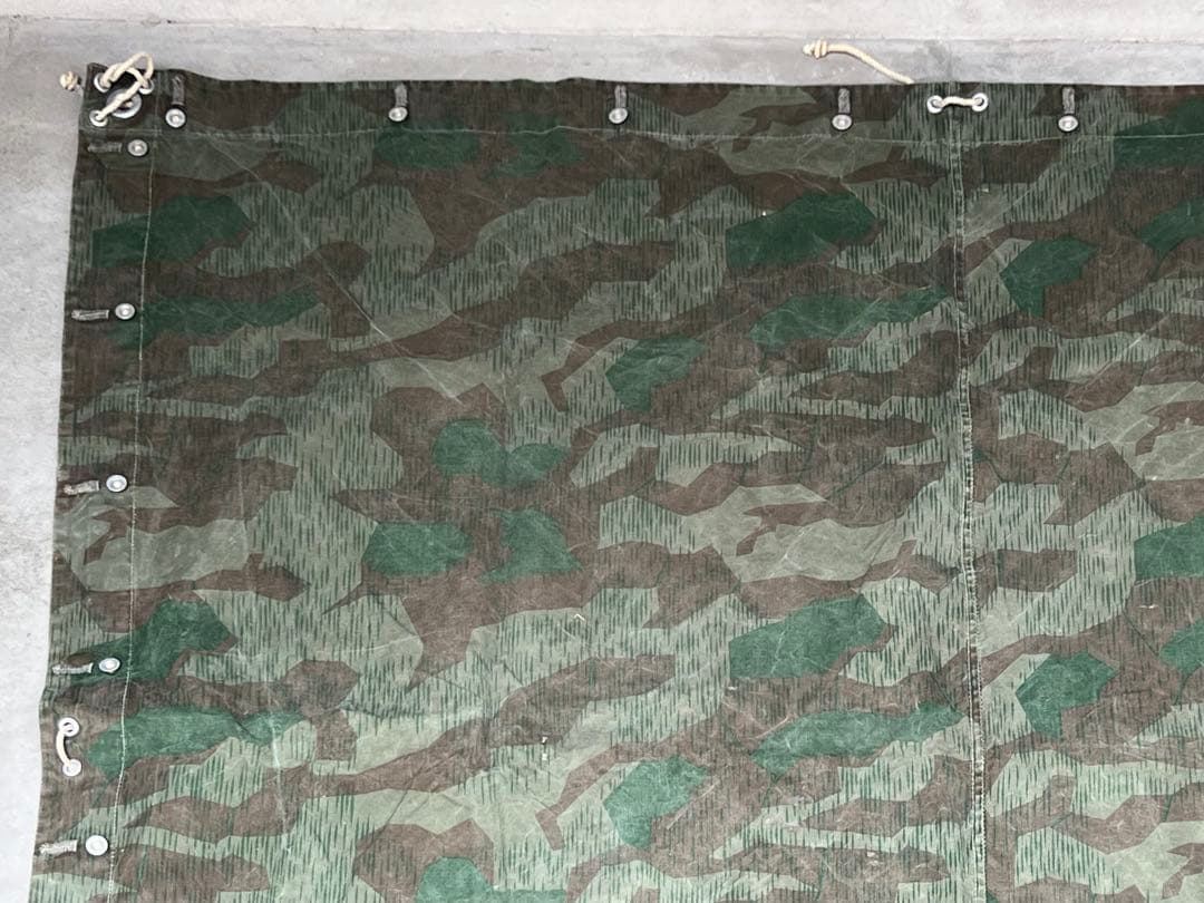 ②1942年製 スイス軍幕 スプリンターカモ ツェルトバーン ミリタリー テント