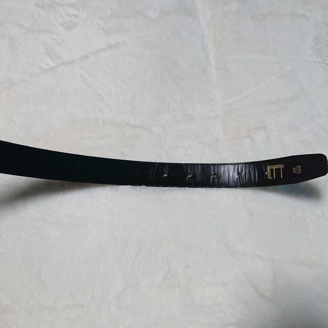 ダンヒル クロコダイルベルト ゴールドバックル dロゴ ブラック