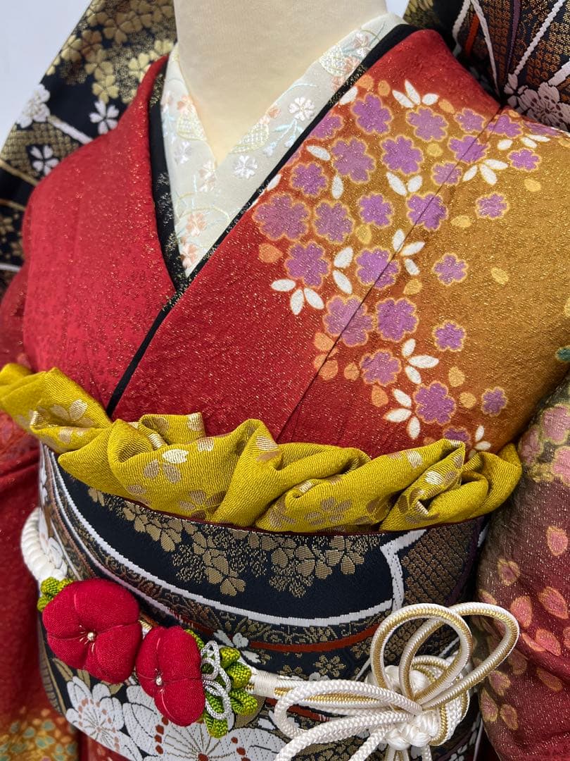 振り袖　フルセット　成人式　金彩加工　金通し　ガード加工　長襦袢付　朧　688