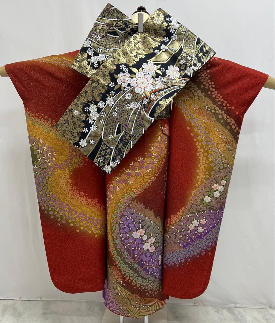 振り袖　フルセット　成人式　金彩加工　金通し　ガード加工　長襦袢付　朧　688