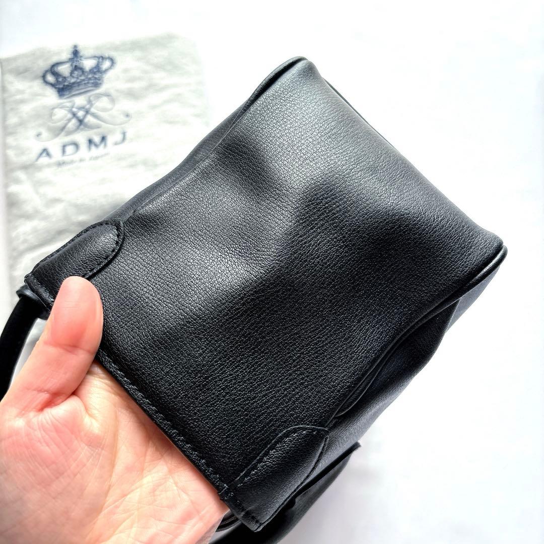 ADMJ スワロフスキー ステラ 星 ダノビオ ミニトートバッグ ブラック 黒