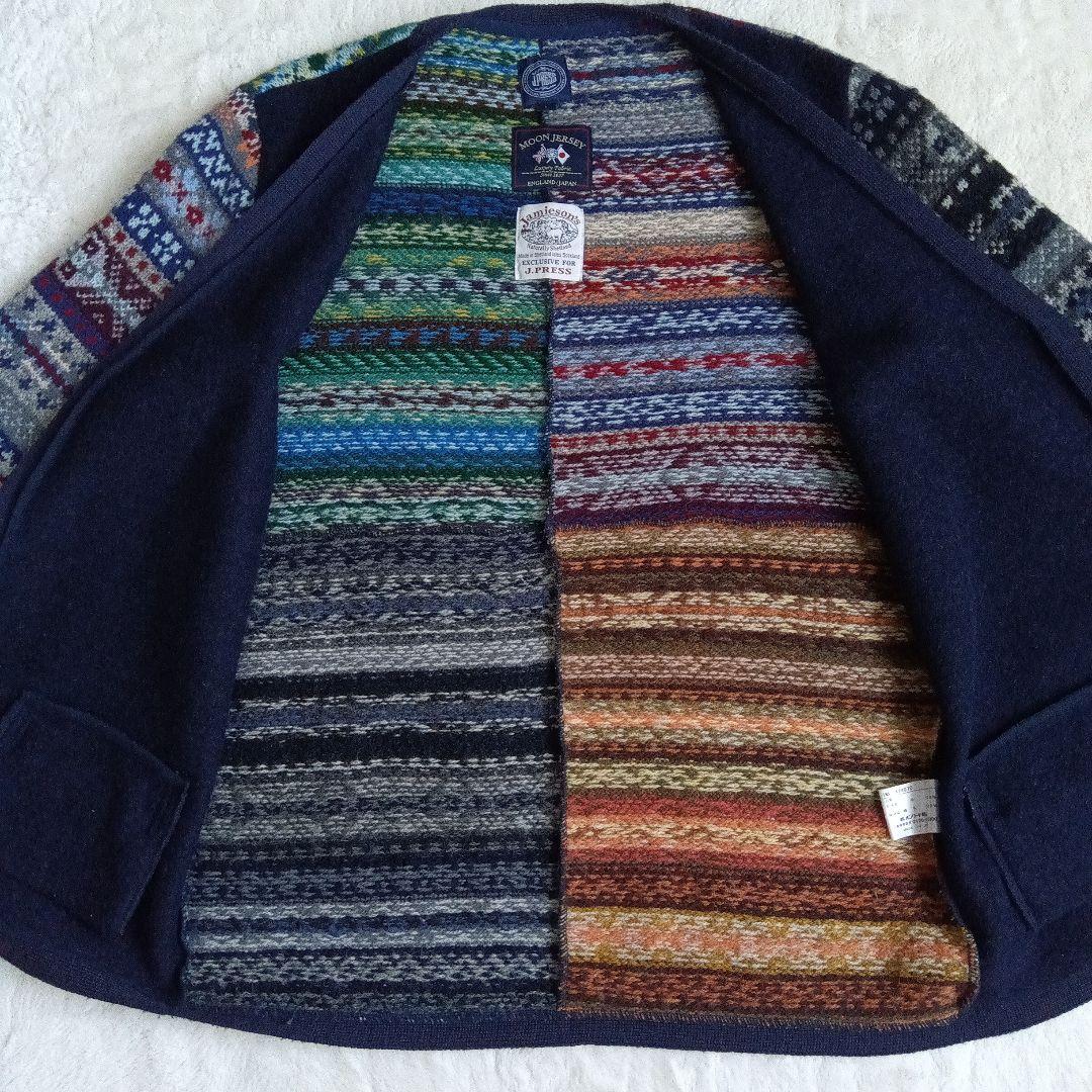 ♦美品♦ジャミーソンズ カーディガン シェトランドウール フェアアイル柄 L