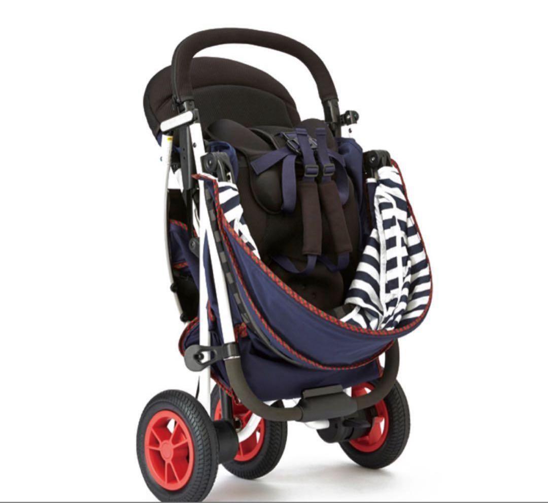 美品　おまけ付　familiar アップリカ　ネイビー ベビーカー　Aprica