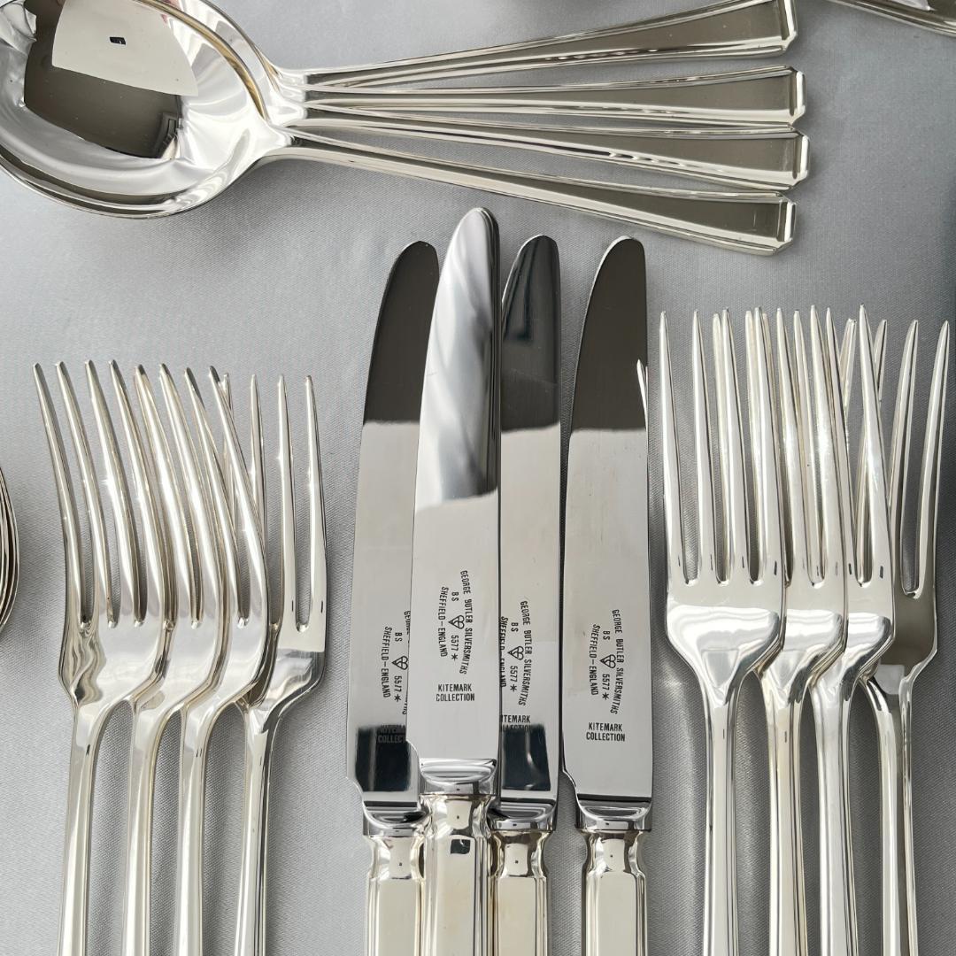 【英国】 アールデコ ディナーセット 4名用30本組 A1プレート