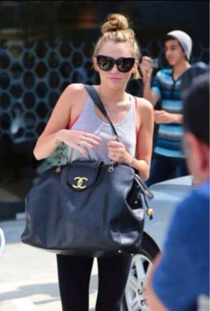 ヴィンテージ★CHANEL スーパーモデルバッグ　ボストン　キャビアスキン　黒