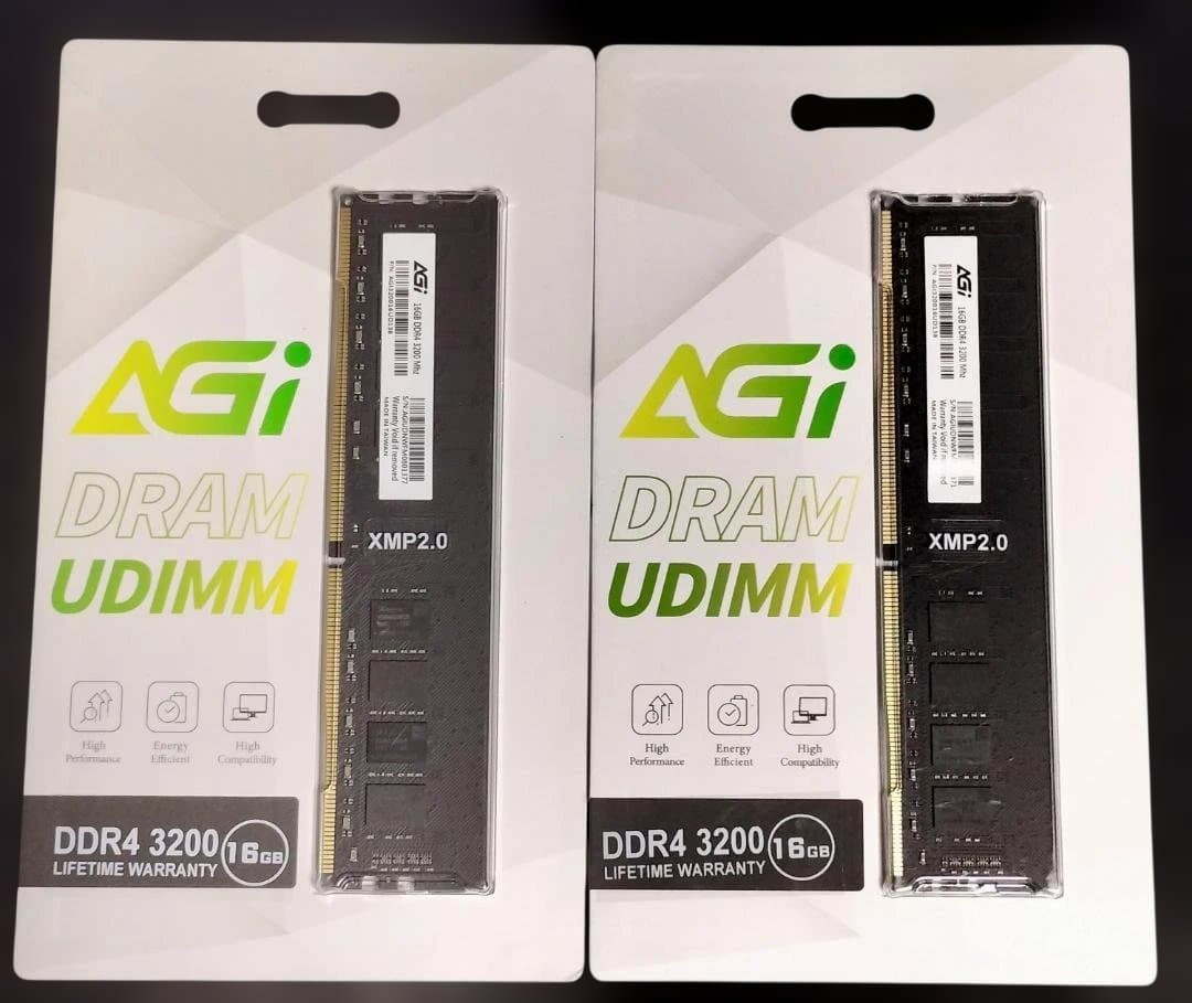 メモリー AGI DDR4-3200MHz (PC4-25600) 16GBx2