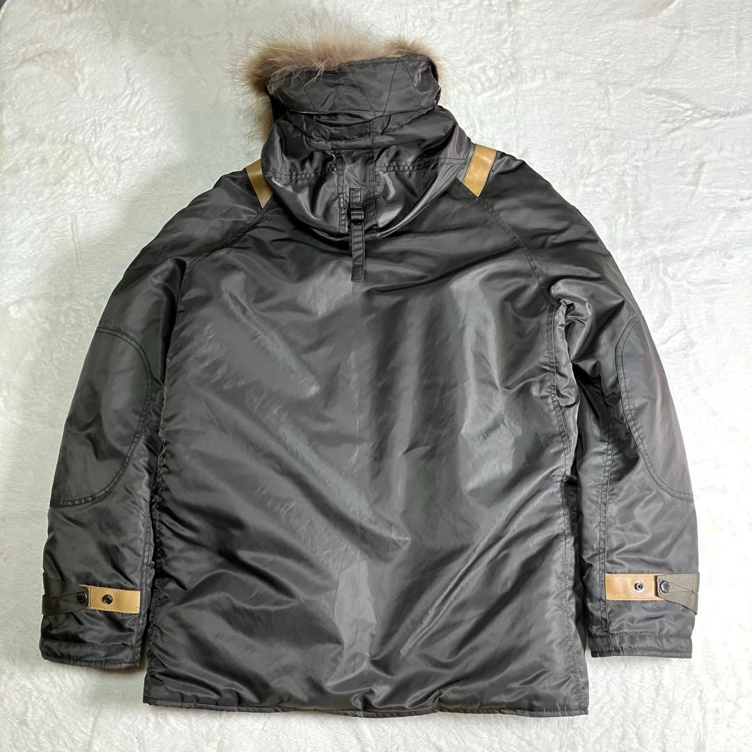 【お達様】2XL未使用級✨AVIREX完売✨N-3BフライトJK ラクーンファー