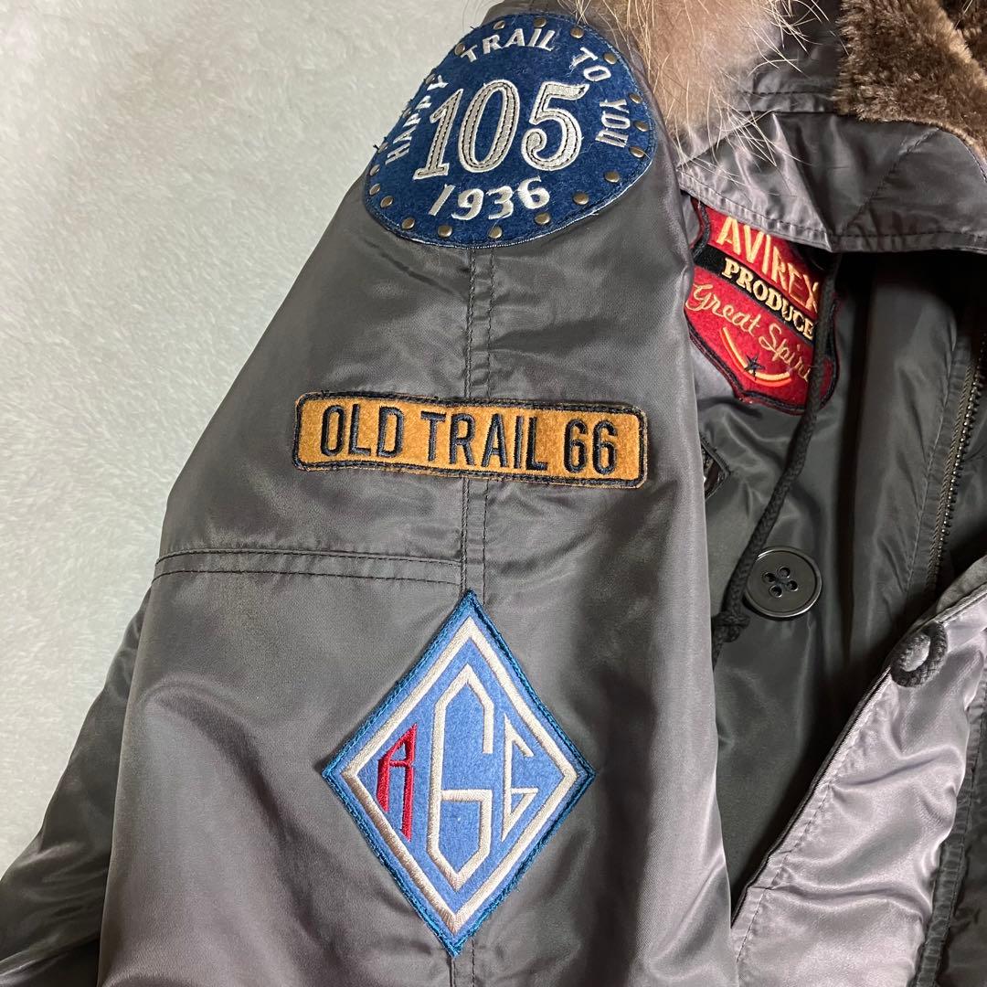 【お達様】2XL未使用級✨AVIREX完売✨N-3BフライトJK ラクーンファー