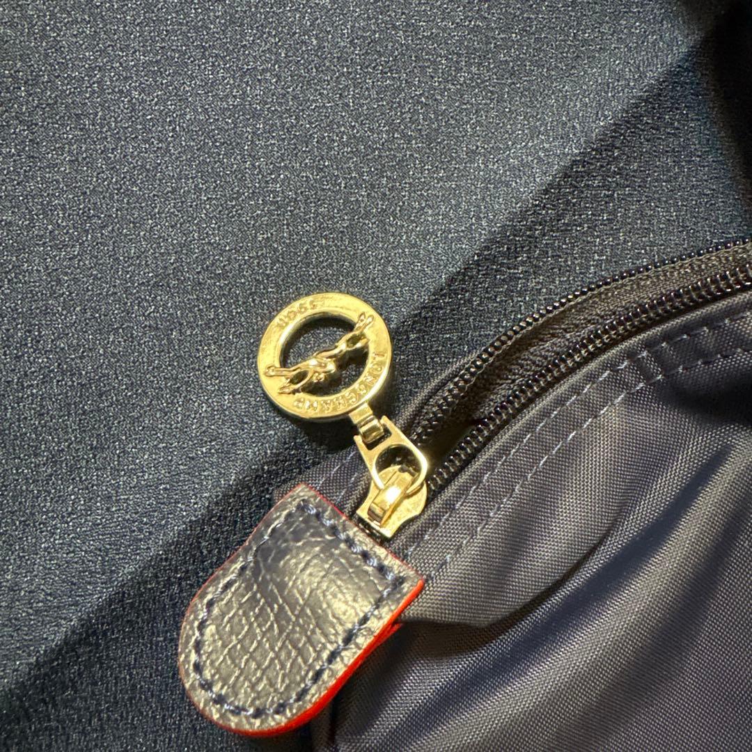 Longchamp トートバッグ ネイビー　M ルプリアージュ