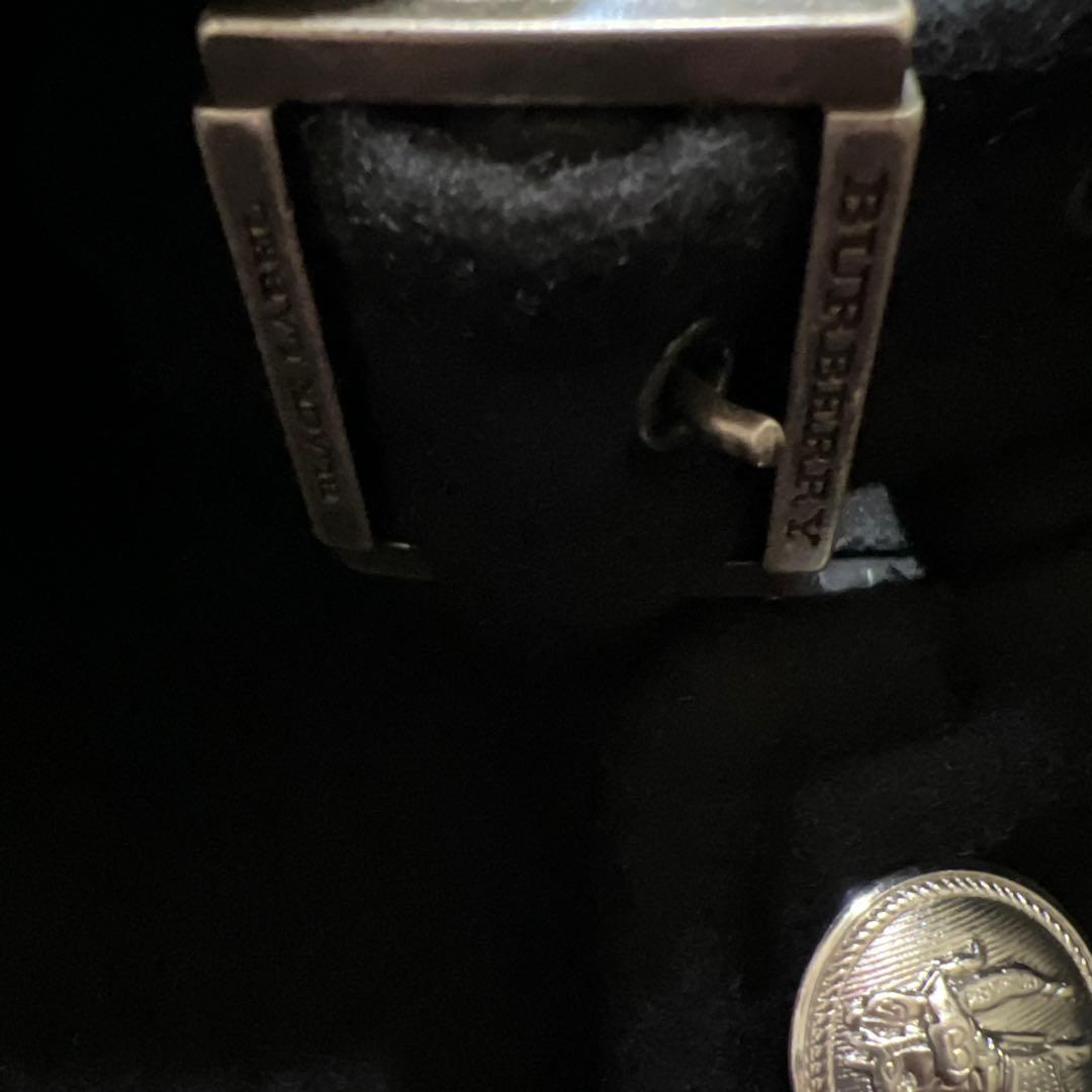 BURBERRY BLACKLABELシルバーボタンのチェスターコートL